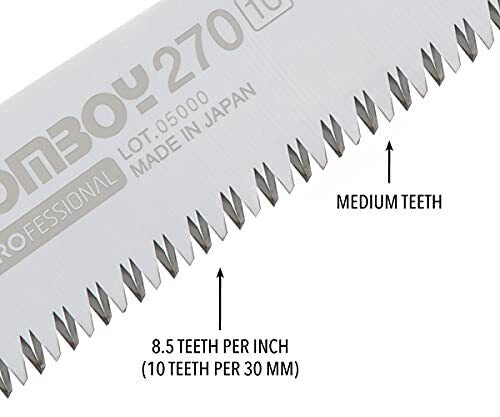 Silky 122-27 Gomboy Lama di Ricambio 270 mm Denti Medi 10 denti-30 mm Acciaio Temprato Induttivamente colore Nero