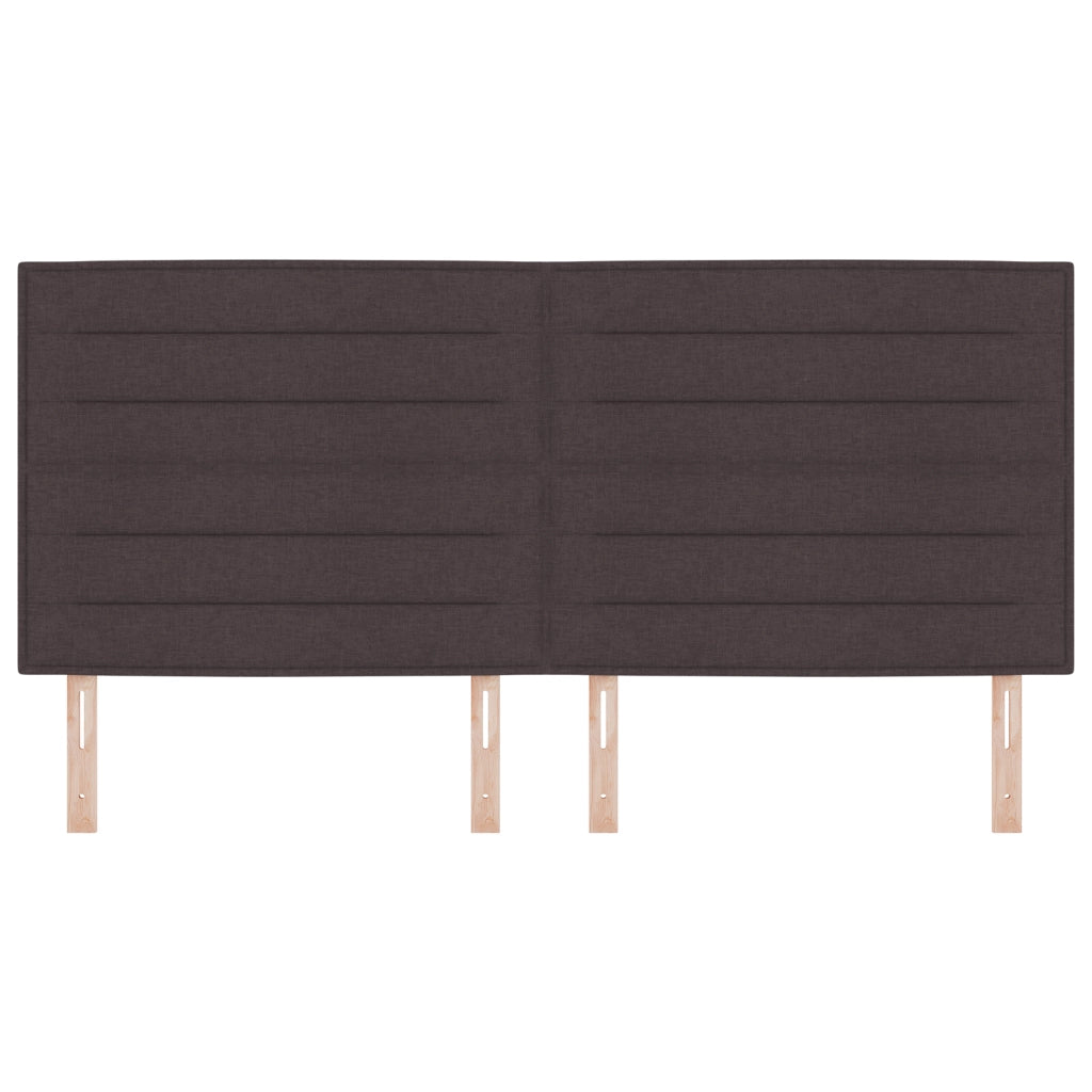 Testata LED Design Linee Marrone Scuro 100 cm Tessuto