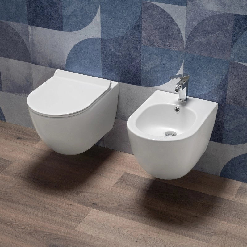 Sanitari Sospesi Moderni Rimless Sedile con Chiusura Rallentata|