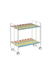 Carrello da cucina pieghevole bianco con ruote BAUHAUS 2 ripiani
