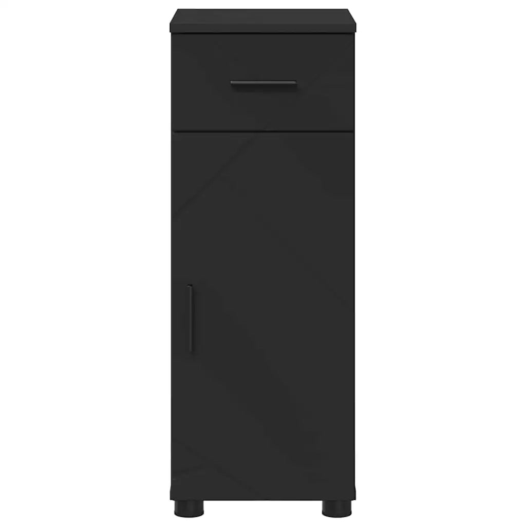 Mobile da Bagno con cassetto con porta Nero 30 x 35 x 80 cm 883325