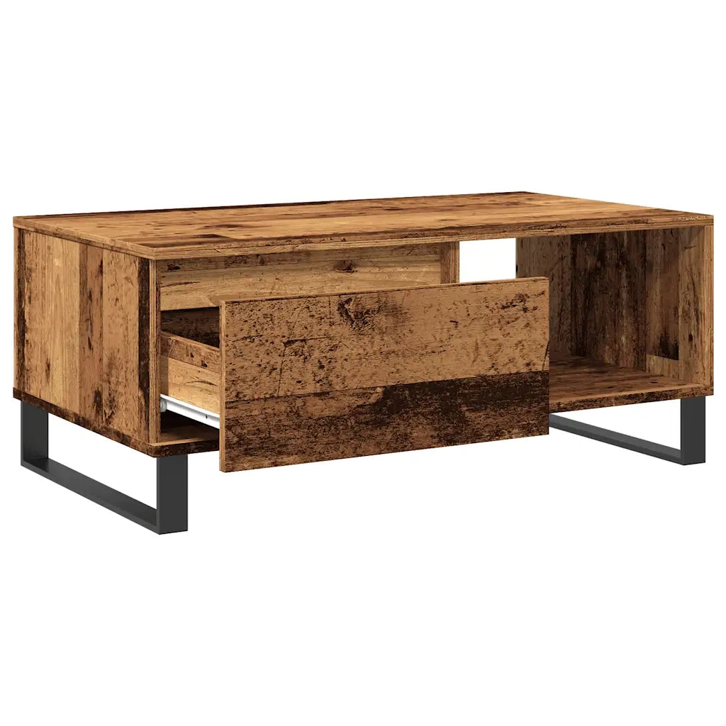 Tavolino da Salotto Legno Antico 90x50x36,5 cm in Truciolato