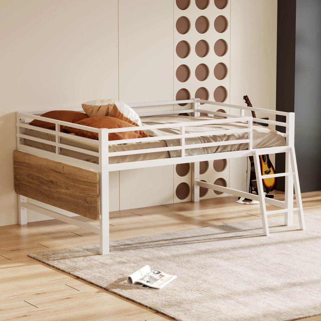 letto a castello metallo bianco 140 x 200 cm