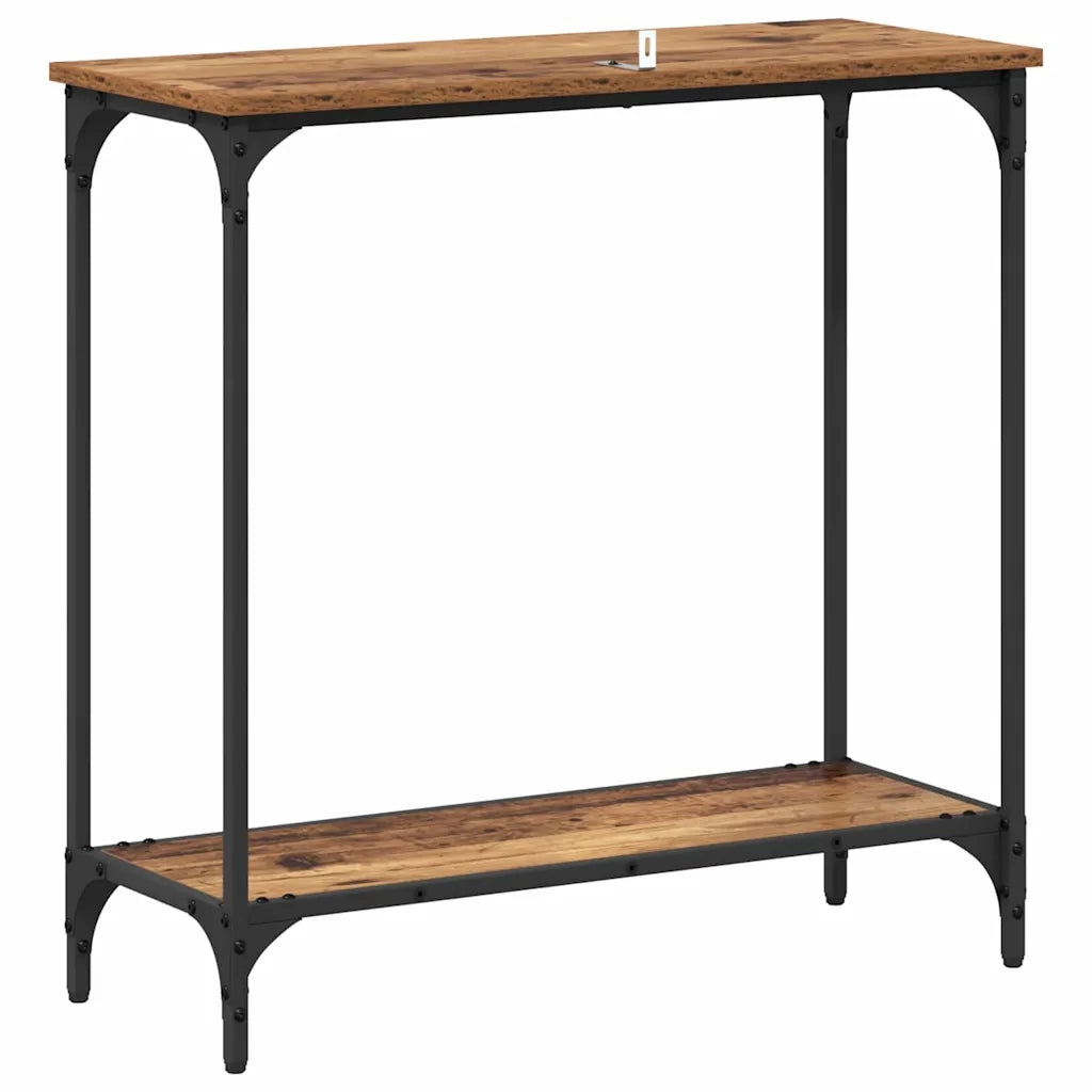 Tavolo Consolle | Tavolo d'Ingresso con lo scaffale Legno vecchio 75 x 30.5 x 75 cm