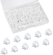 Punti di fissaggio in plastica per mobili - 250 pezzi - Diametro 5 mm - Bianco - Preavviso di sicurezza per superfici lisce - Punti di fissaggio per fessure