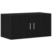 Mobiletto a parete con 2 ante design elegante ideale per riporre oggetti in soggiorno o in camera da letto 80 x 39 x 40 cm legno composito nero 02_0051791