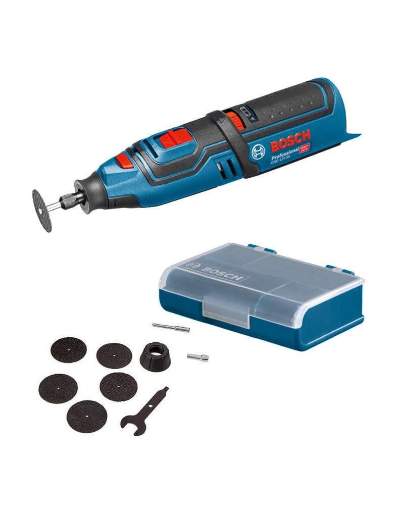 Utensile Multifunzione BOSCH GRO 12V-35 (2 x 2,0 Ah + GAL12V-40 + L-Boxx 102 + Accessori)