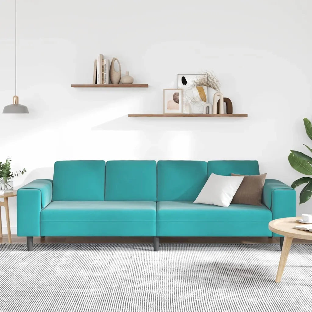 Divano per Soggiorno Turchese 250 x 188 x 76 cm 3335099