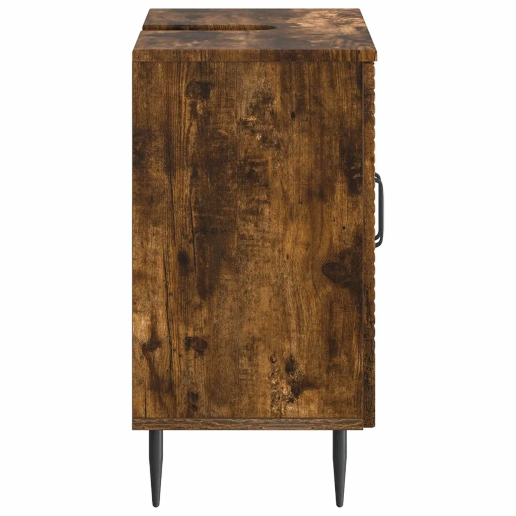Armadio per Lavabo da Bagno HAARLEM Rovere Fumo 896790