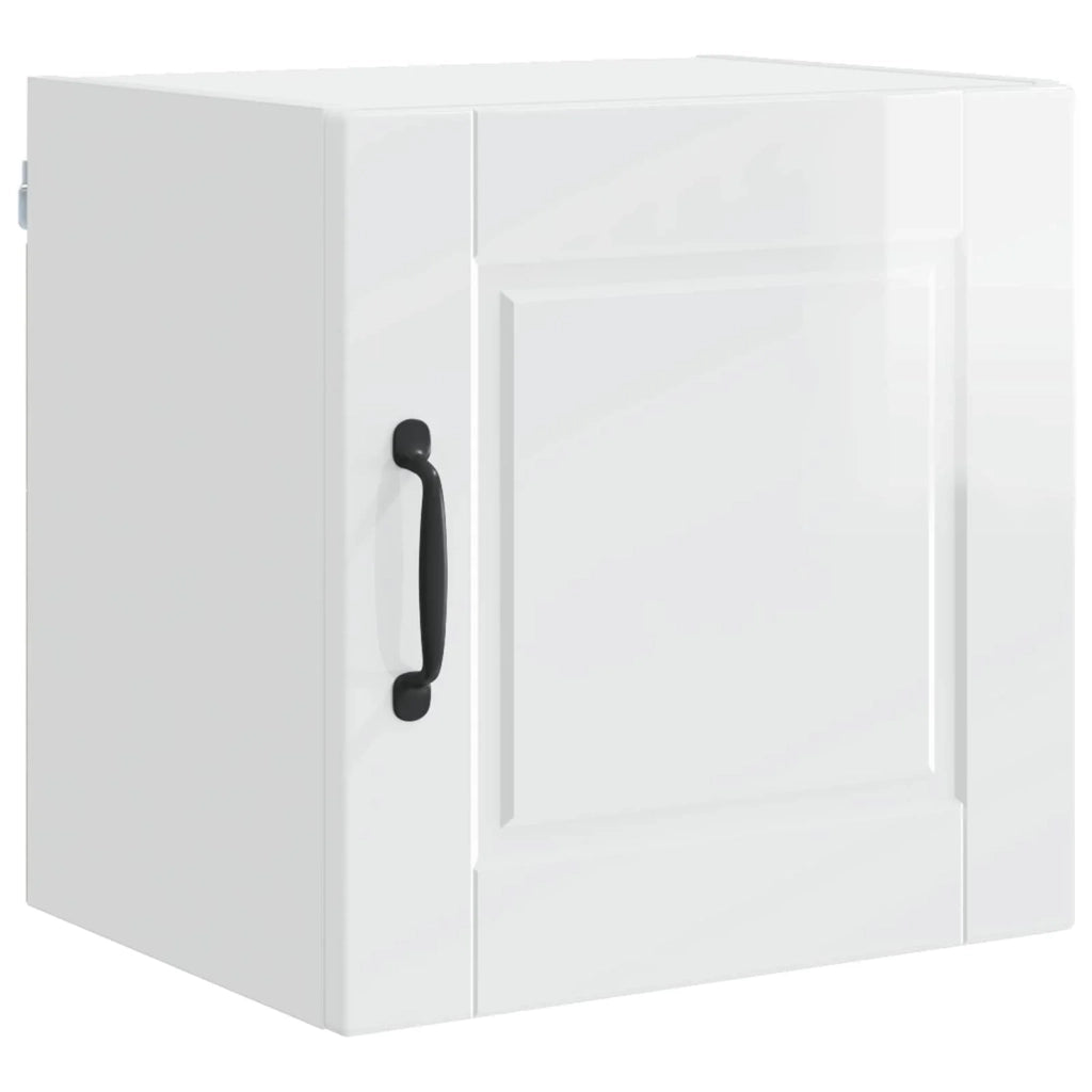 Set di 2 pensili da cucina moderni 40 x 31 x 40 cm in legno composito bianco lucido 02_0054230