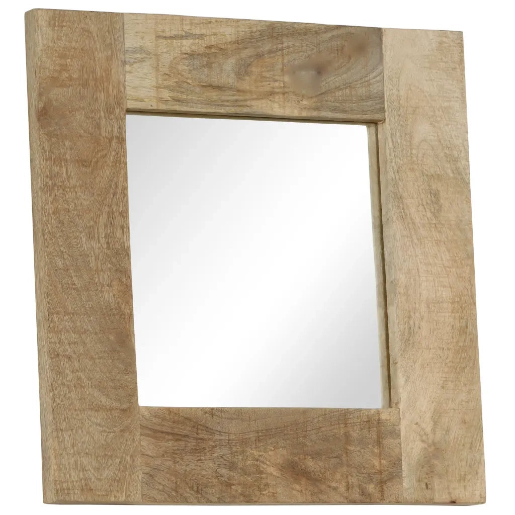 Specchio-Specchio Decorativo in Legno Massello di Mango 50x50 cm