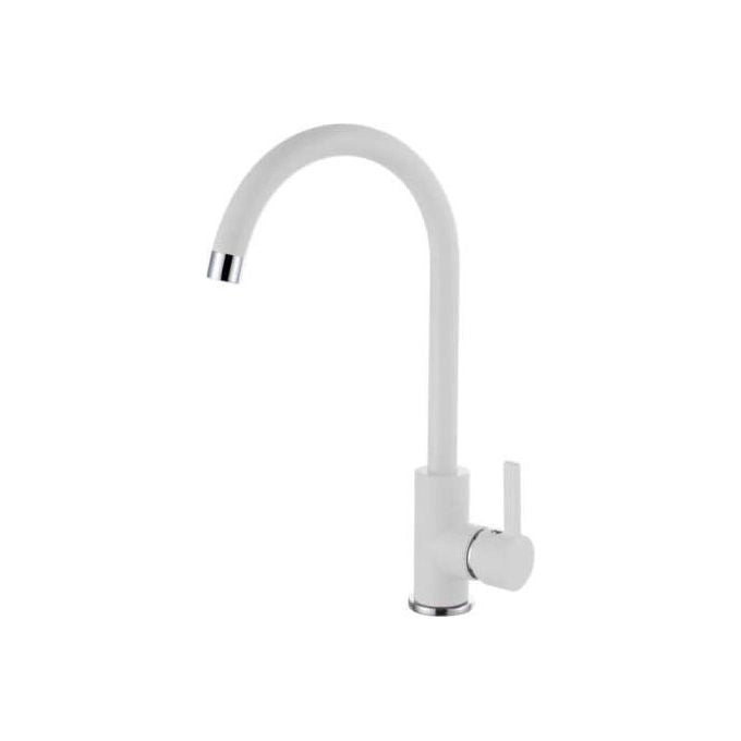 Elleci Miscelatore Cucina Granitek Bianco Mono Splitcomando Canna Alta