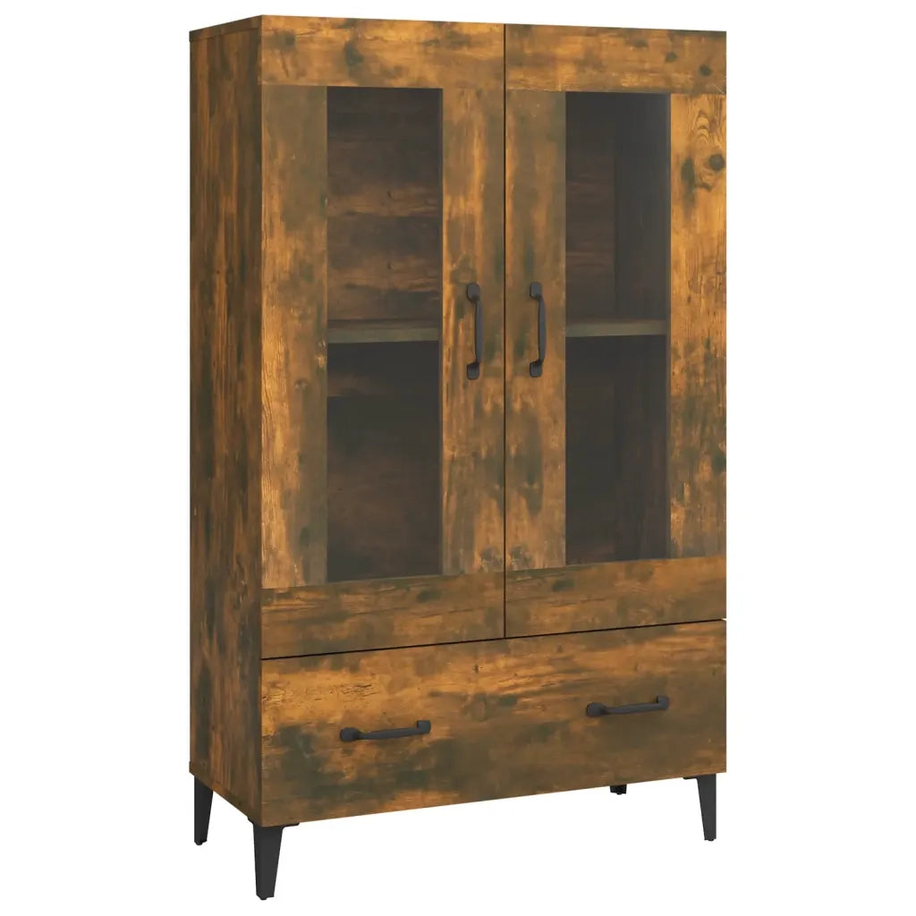Credenza | Madia | Buffet da pranzo | Armadio da pranzo Rovere Fumo 70x31x115 cm in Legno Multistrato