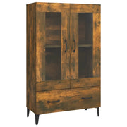 Credenza | Madia | Buffet da pranzo | Armadio da pranzo Rovere Fumo 70x31x115 cm in Legno Multistrato