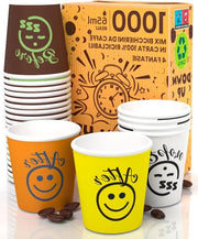 Bicchieri di carta per caffè 65 ml - bicchieri di carta biodegradabili e riciclabili - piccoli contenitori per bevande - bevande calde - 1000 pezzi