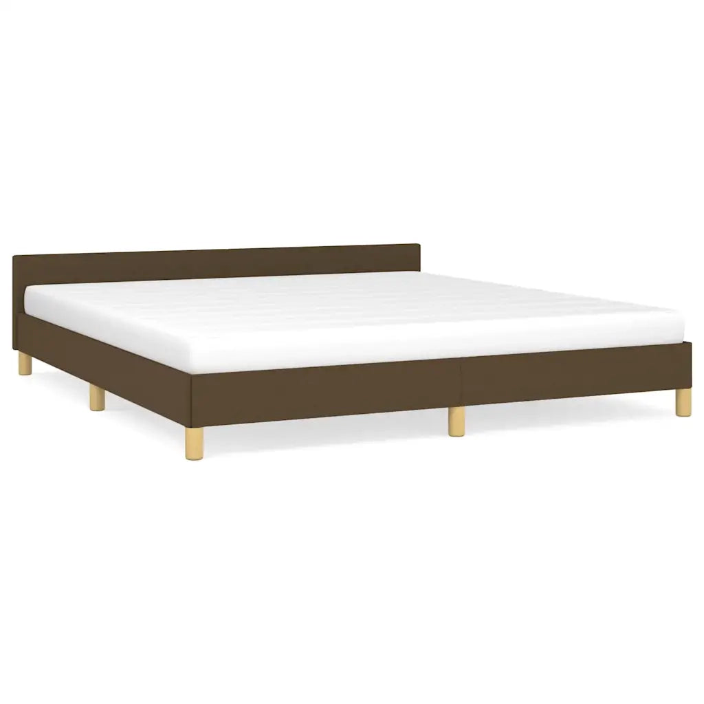 Giroletto senza Materasso Marrone Scuro 180x200 cm Tessuto 347434
