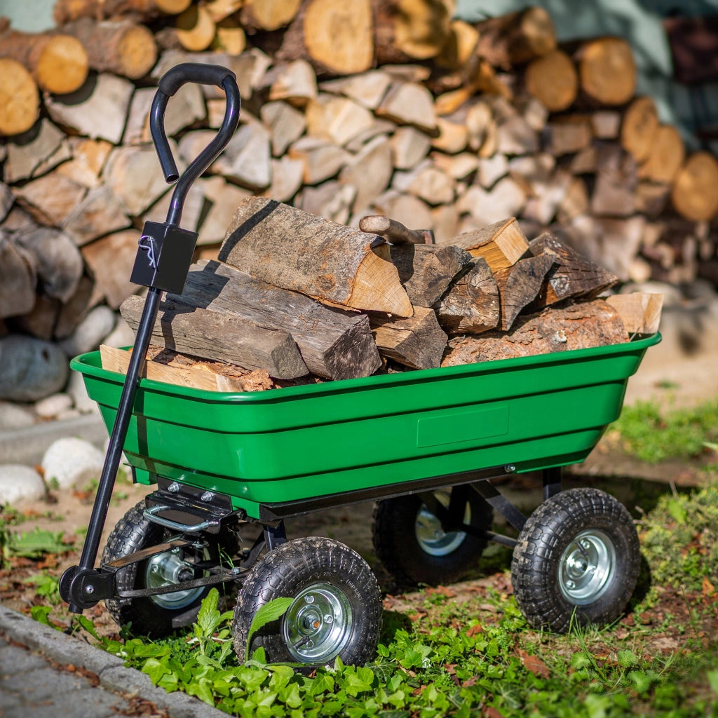 Carriola KADAX con ribaltabile per trasporto in giardino, portata massima 300 kg, rimorchio per carriola.