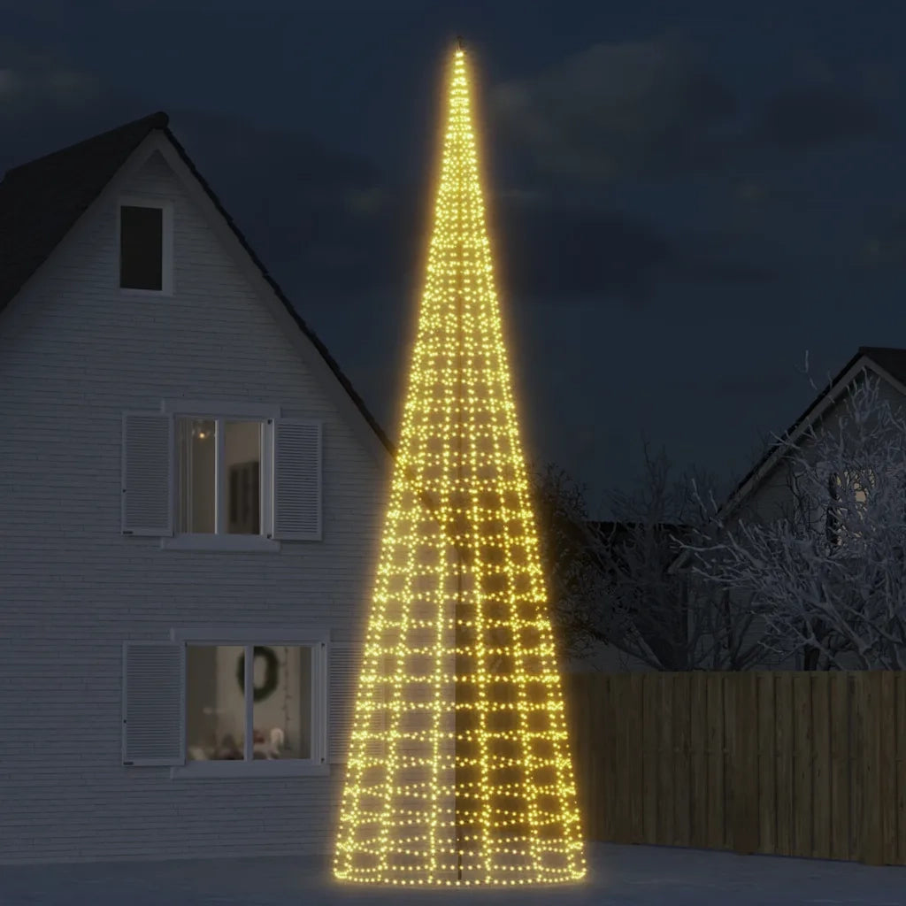 Albero di Natale | Decorazioni natalizie a LED 3000 LED Bianco Caldo 800 cm