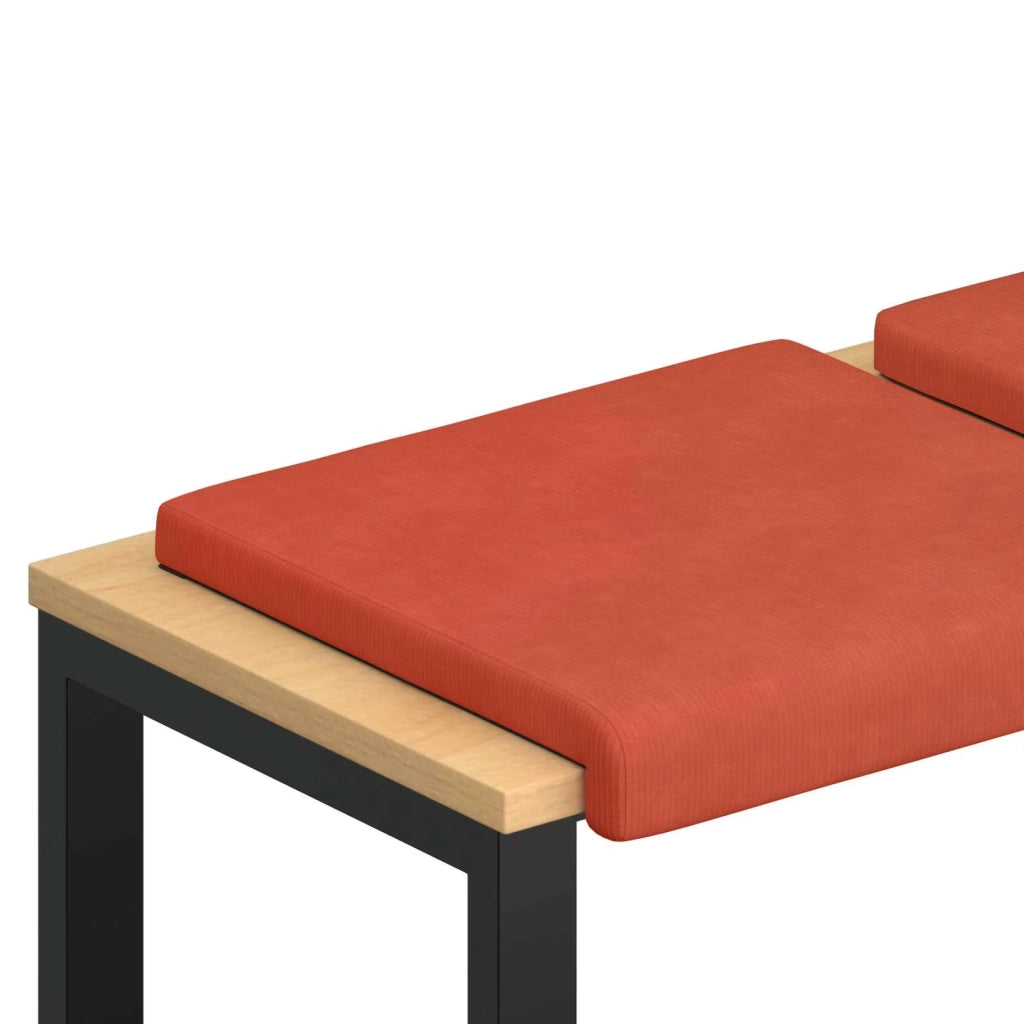 Cuscino per panchina 4 pcs corduroy Rosso Arancio 42043141