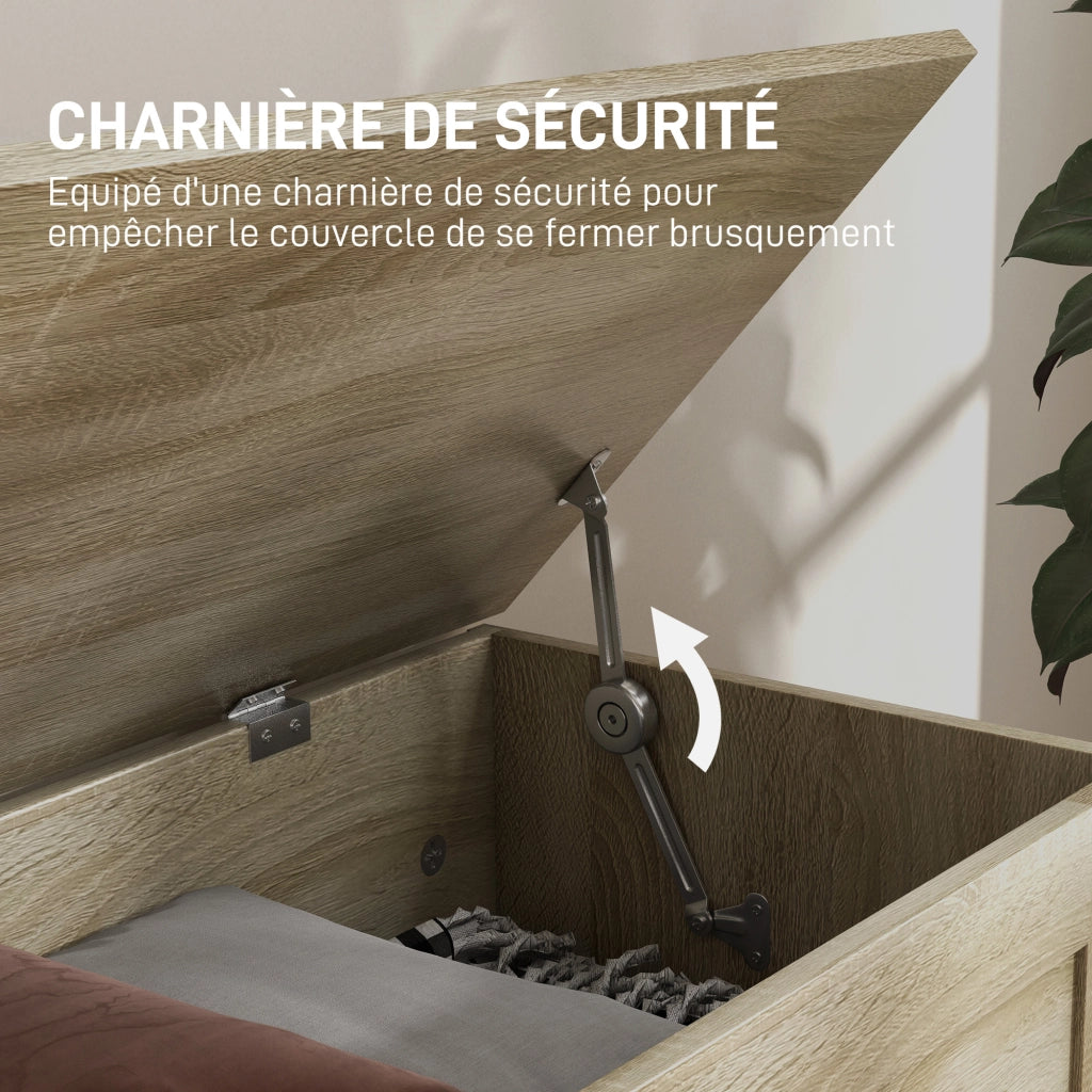 Cassa di legno per contenere giocattoli ¨C Zephmum ¨C 80x40x45 cm colore naturale