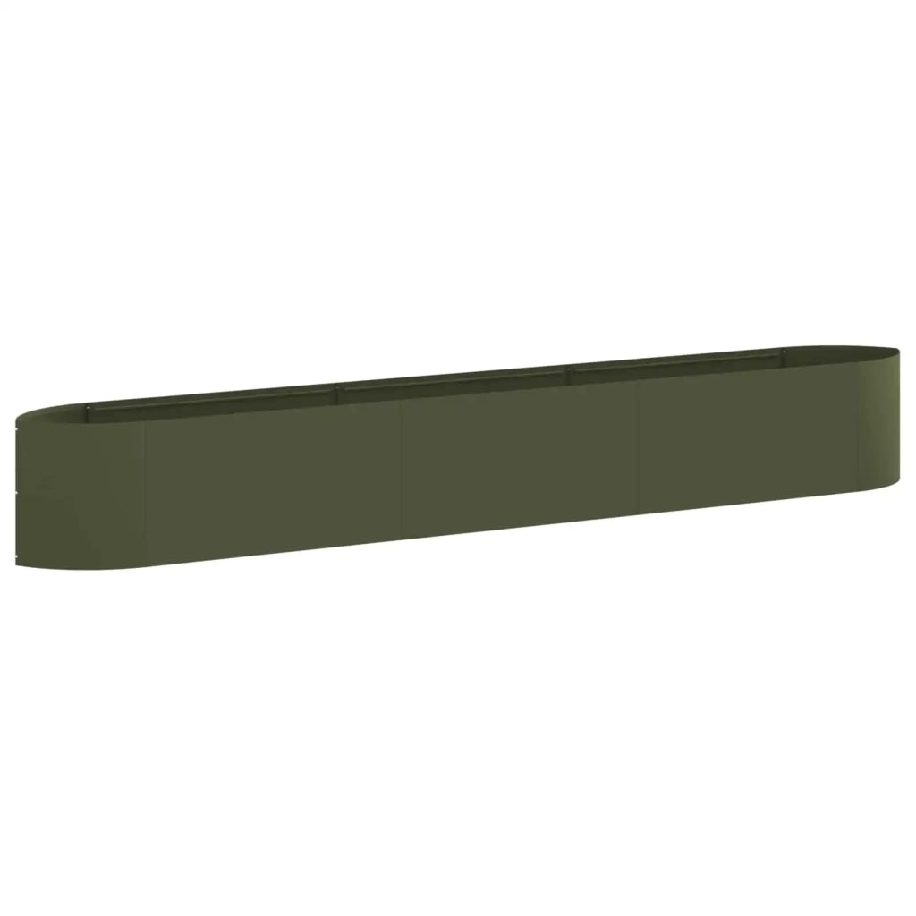 Letto rialzato da giardino Verde Oliva 300 x 40 x 40 cm Acciaio 8011729