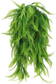 Set di 2 piante artificiali per interni - Piante artificiali appese con felci e edera - Piante in plastica - 80 cm