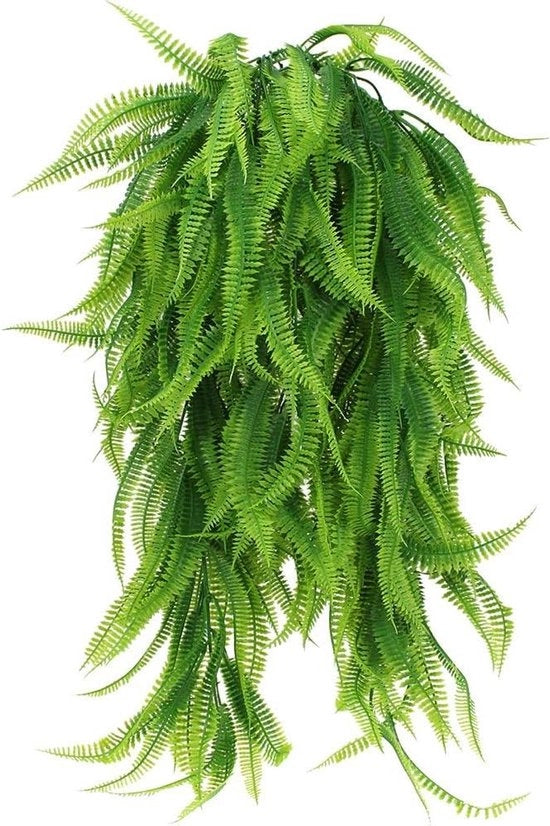 Set di 2 piante artificiali per interni - Piante artificiali appese con felci e edera - Piante in plastica - 80 cm