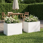 Vaso da giardino 2 pz Bianco 40 x 30 x 30 cm 8005193
