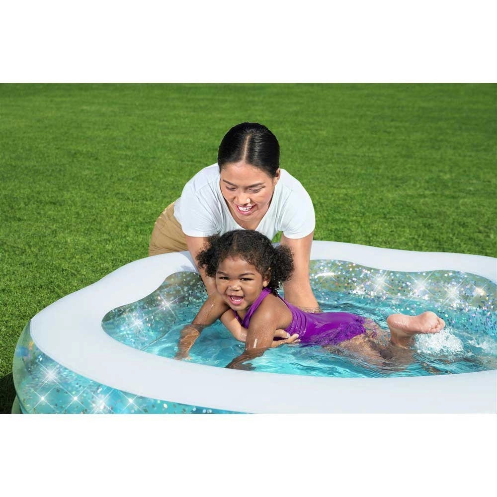 Piscina Gonfiabile Tonda Conchiglia Scintillante 150x127x43cm Per Bambini 52489         