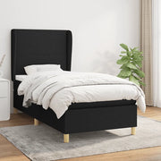 Giroletto a Molle con Materasso-Struttura Letto Nero 80x200 cm inTessuto 556250