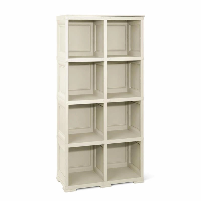 SCAFFALE 4 MODULI ANGORA 79X42,5X164 CM CON 2 PUNTALI – LIBRERIA ALTA SALVASPAZIO PER ZONA LIVING E STUDIO