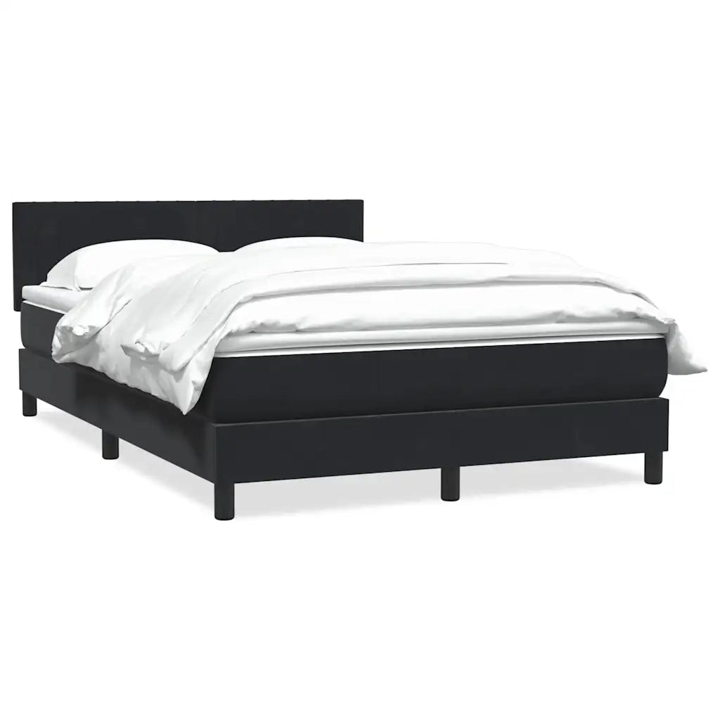 Giroletto a Molle con Materasso Nero 160x210 cm in Velluto 3316409