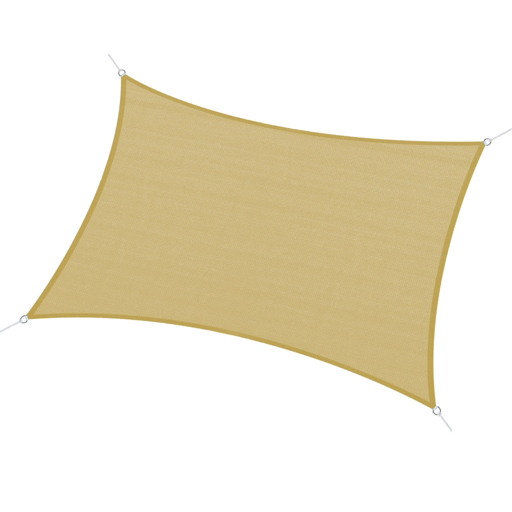 Telo ombreggiante rettangolare 6x4 m ¨C zephmum ¨C HDPE beige