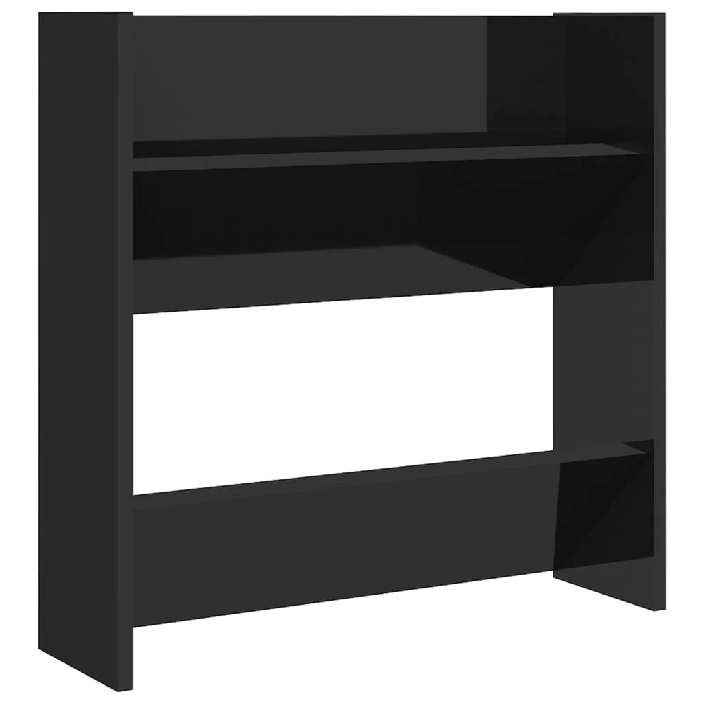 Scarpiere mobiletto portascarpe mobile per ingresso corridoio soggiorno da parete set da 4 lucido 60 x 18 x 60 cm nero 02_0022156