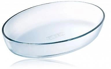 Pyrex 345B000-5014 Essentials Teglia Ovale in Vetro Borosilicato 30x21 cm 2.2 L Resistente -40°C 300°C Lavastoviglie Forno Microonde Freezer