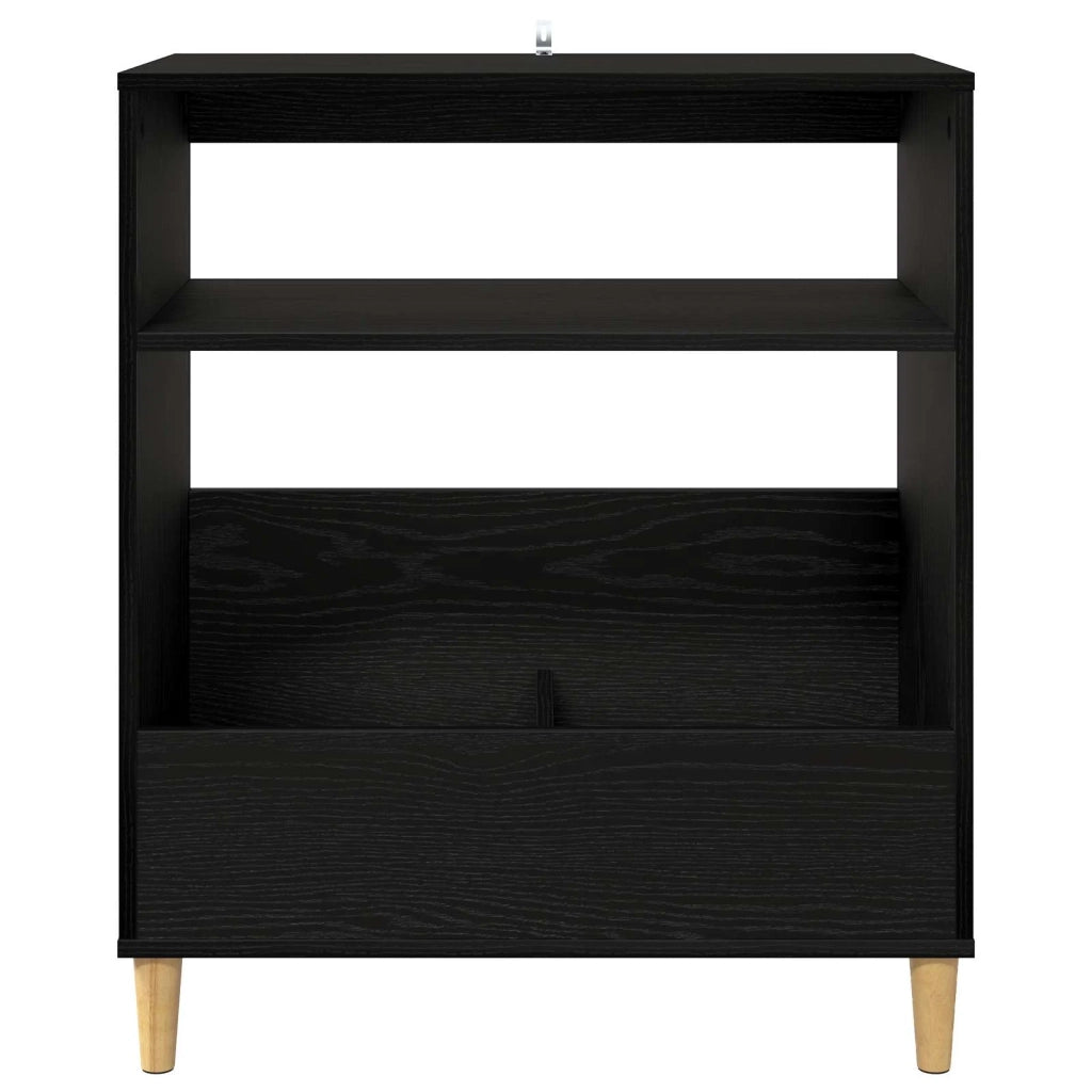 Supporto per giradischi Rovere Nero 71 x 39,5 x 83 cm 8012891