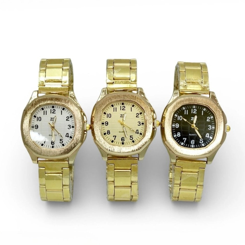 Trade Shop - Orologio Da Polso Donna Elegante Oro Quadrante Casual 32mm -