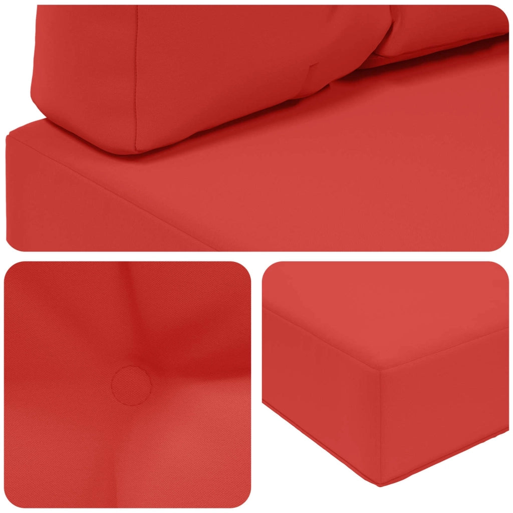 Cuscino per divano da esterno 2 pcs Rosso Poliestere
