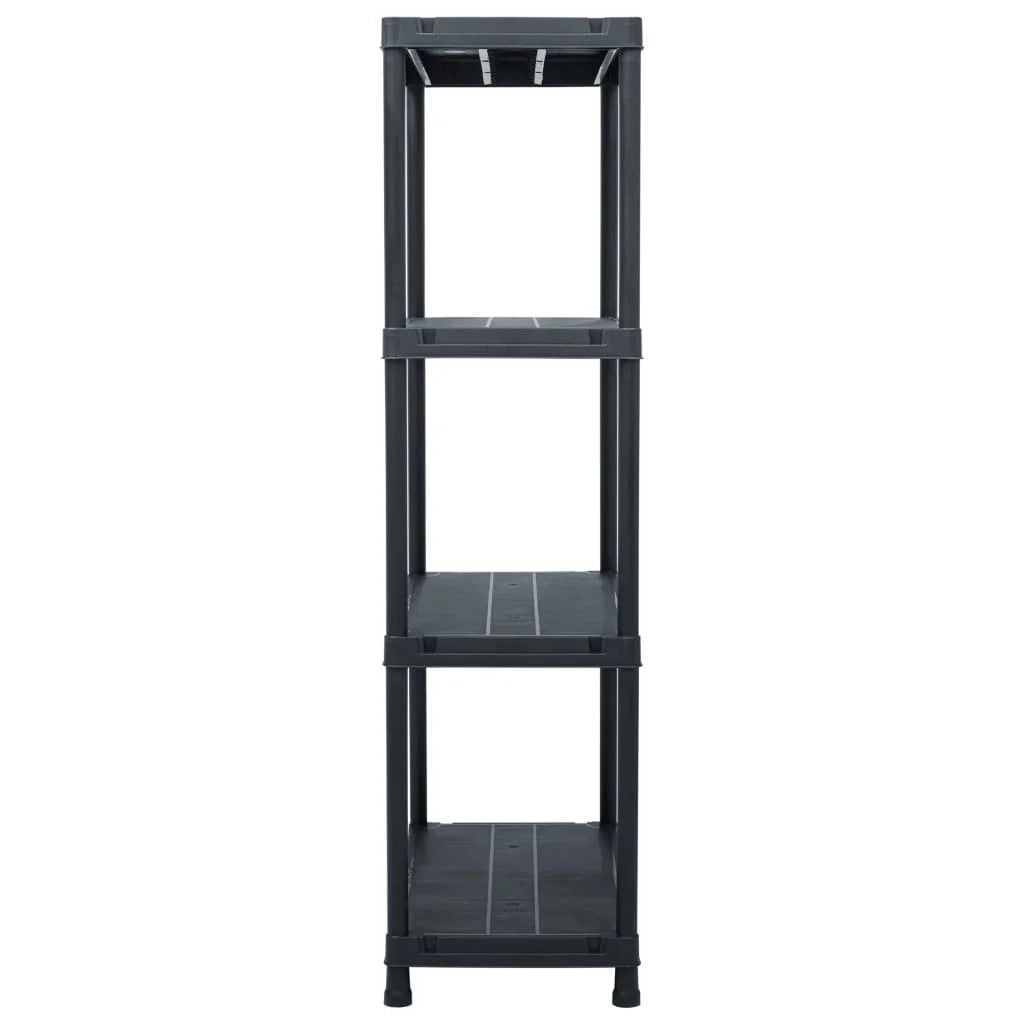 Ripiano portaoggetti 100 kg 60 x 30 x 138 cm plastica nera 02_0000634