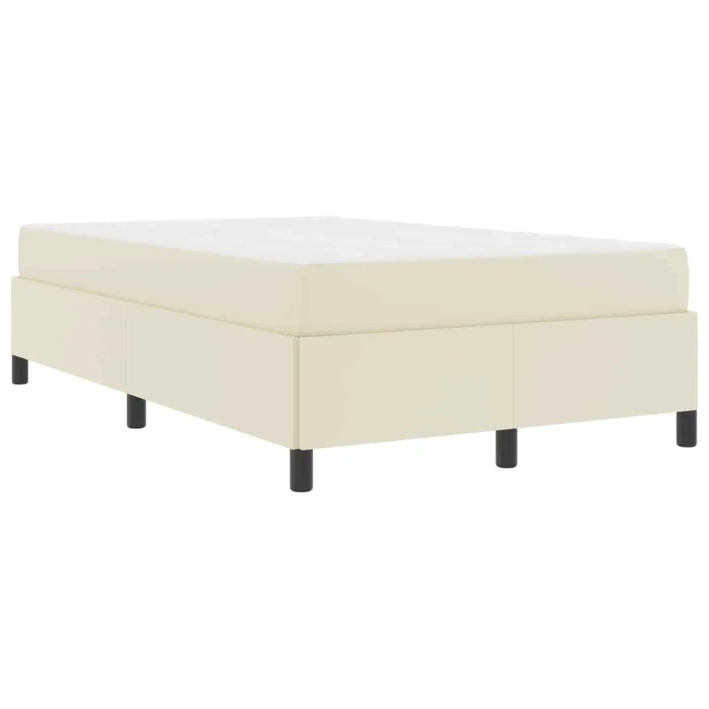 Struttura del letto con materasso Crema 120 x 200 cm Tessuto