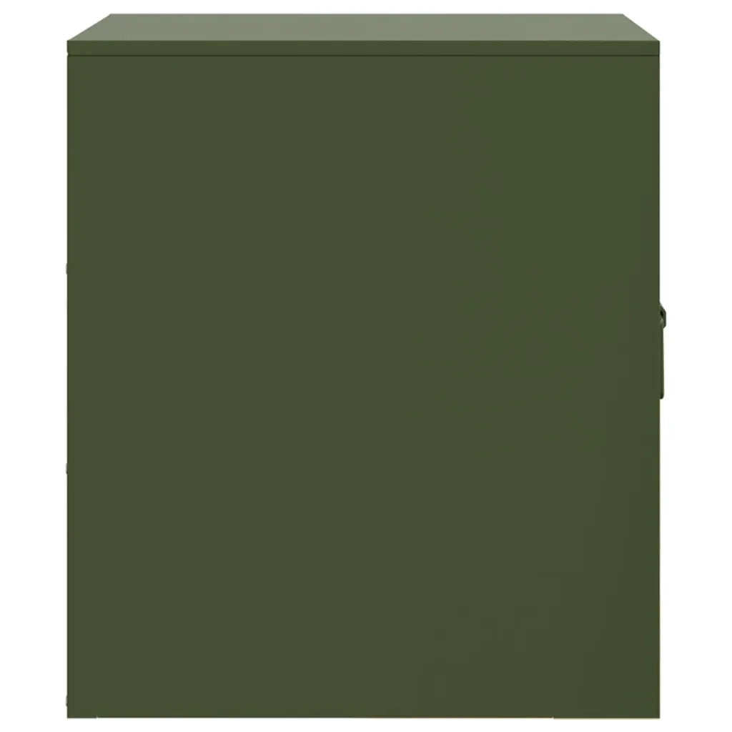 Comodino Verde Oliva 34,5x39x44 cm in Acciaio 841615