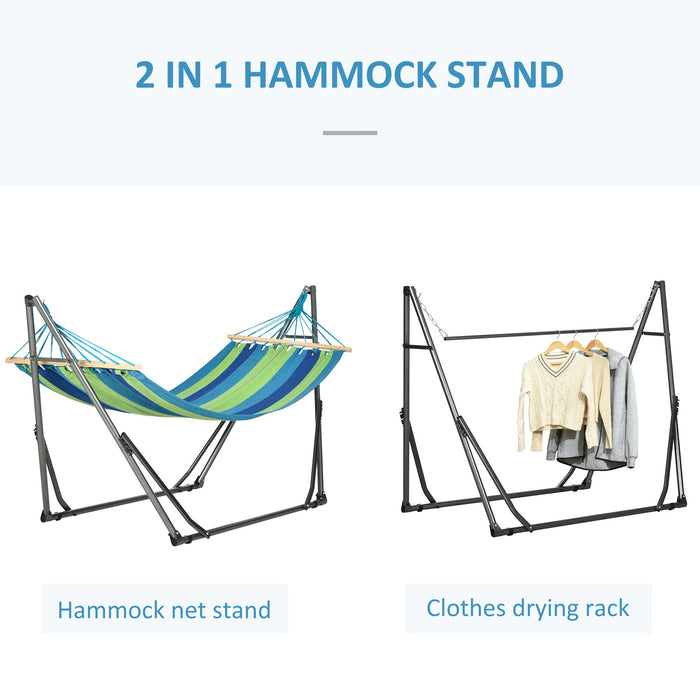 Amaca da Giardino 270x100x94 cm con Supporto in Acciaio Multicolor