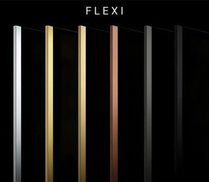 Parete Doccia Rea Flexi Brown / Brush Copper 90