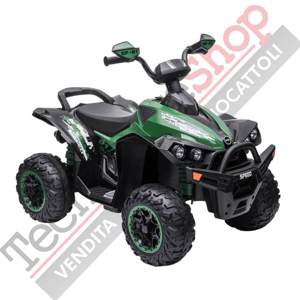 Quad Elettrico per Bambini Quad Medio Sport 12V-Verde