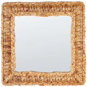 Specchio da parete naturale giacinto d'acqua 52 x 52 cm appeso Home Decor Wicker Design Soggiorno corridoio camera da letto Boho Modern