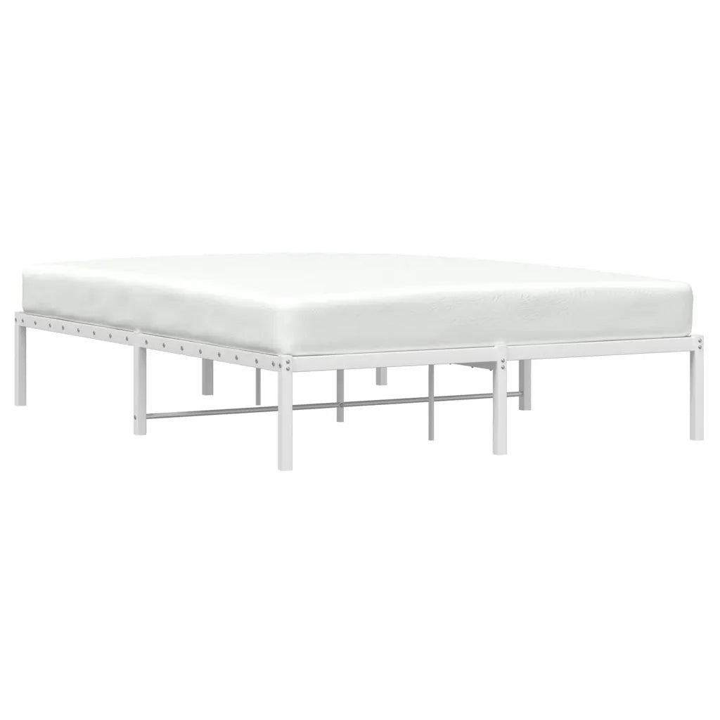 Giroletto-Struttura Letto in Metallo Bianco 135x190 cm 919908