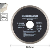 Trade Shop - Disco Diamantato Corona Continua 125 - 180 Mm Piastrelle Ceramica Porcellana -    -180mm   -