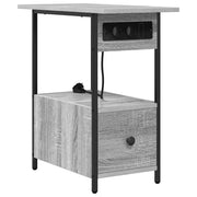 Comodino | Armadio da Notte | Mobiletto da notte con cassetto Grigio Sonoma 60 x 30 x 61 cm