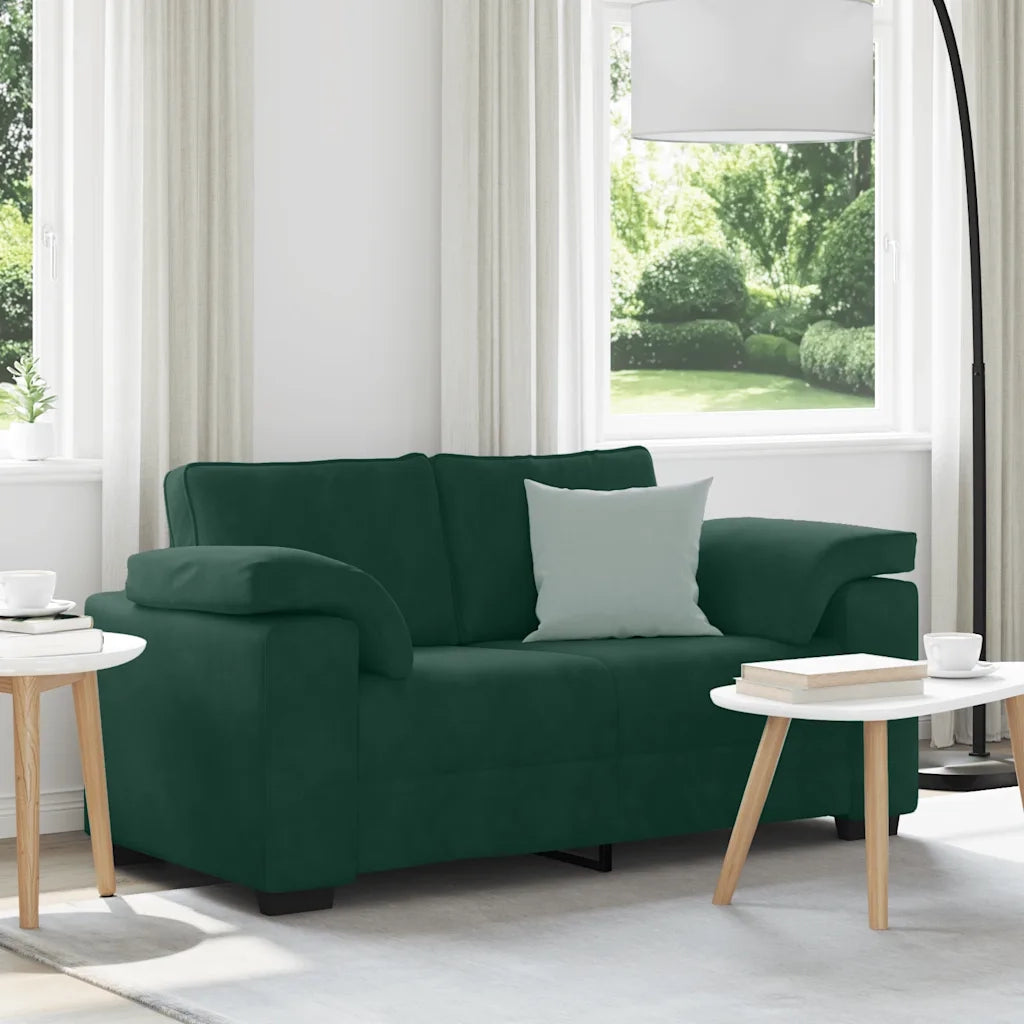 Divano Divanetto Verde Scuro 120 cm Velluto