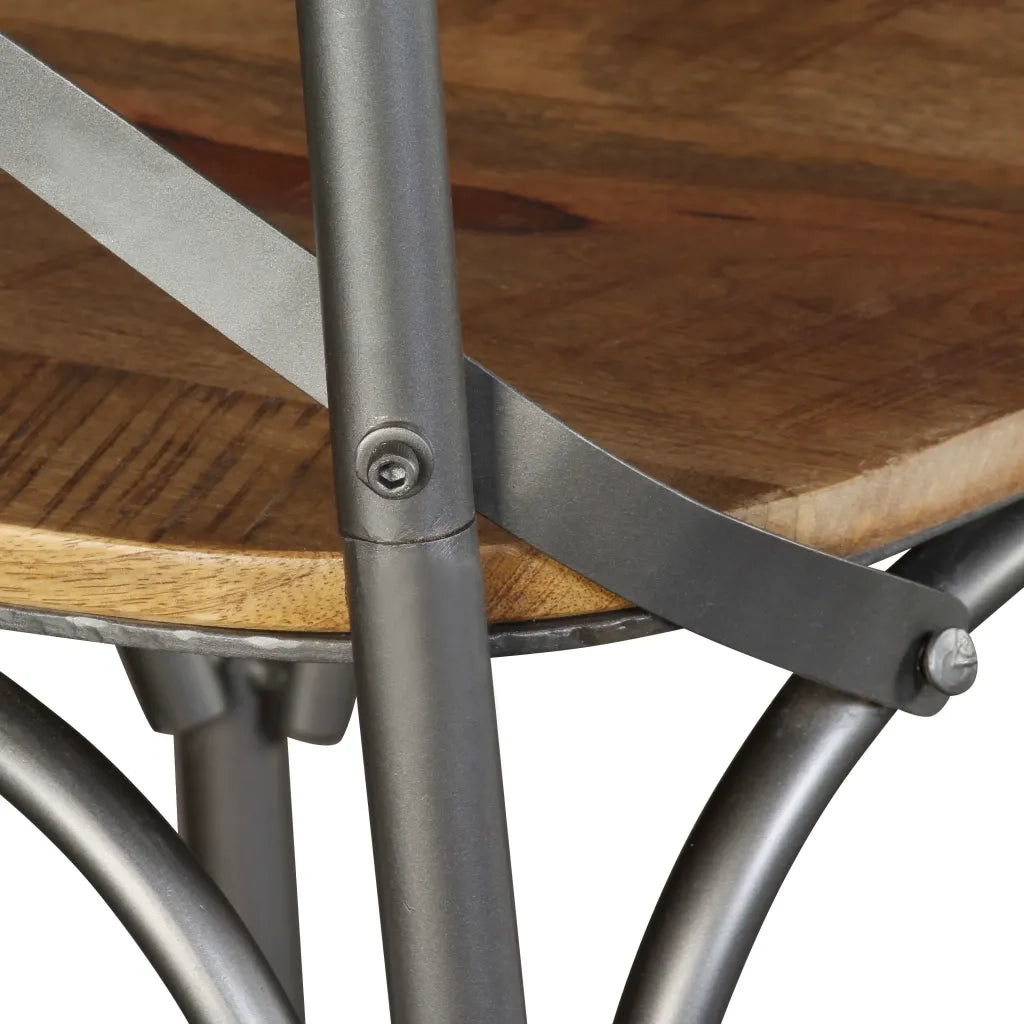 Sgabelli da Bar 2 pz in Legno Massello di Mango cod mxl 5734